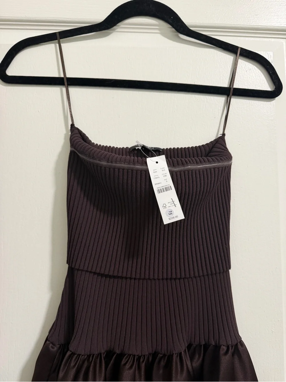 NWT Collection foldover mixy dress in duchesse satin